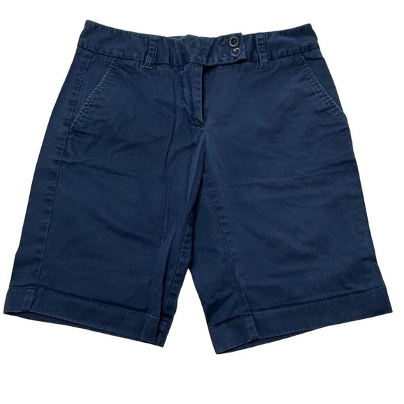 Vineyard Vines Bermuda Shorts‎ Cotton Navy Blue 10" Inseam Size 0 - Picture 1 of 7